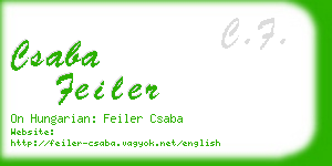 csaba feiler business card